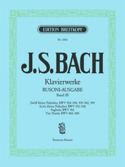Sämtliche Klavierwerke Band III (Busoni-Ausgabe) 