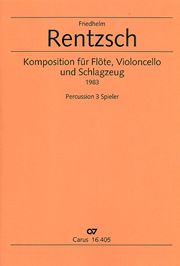 Komposition für Flöte, Violoncello und Schlagzeug 