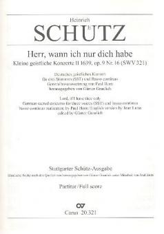 Herr, wenn ich nur dich habe SWV321 