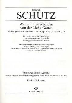 Wer will uns scheiden von der Liebe SWV330 Standard