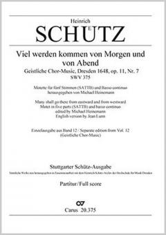Viel werden kommen von Morgen und von Abend SWV375 Standard