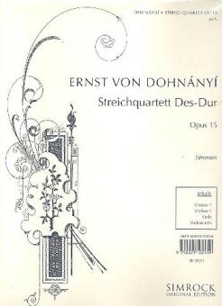 Streichquartett Nr. 2 Des-Dur op. 15 