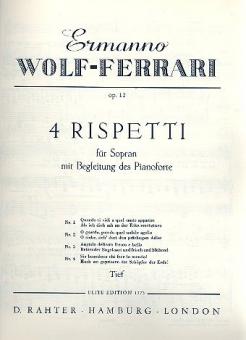 4 Rispetti op. 12 