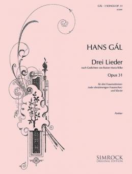 Drei Lieder op. 31 