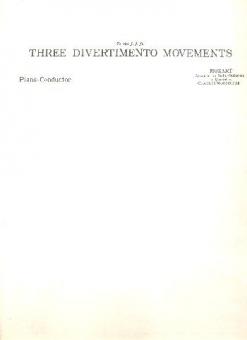 3 Divertimento Movements 