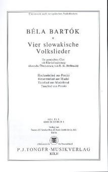 Vier slowakische Volkslieder 