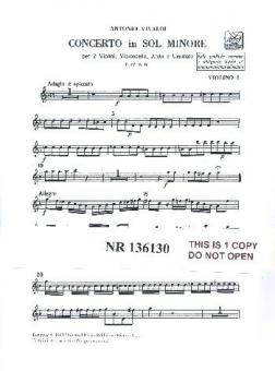 Concerto G-Moll F 4/8 Op. 3/2 RV 578 T 407 