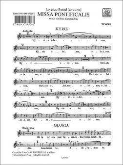 Missa Pontificalis a 3 Voci Miste Con Organo Tribus 
