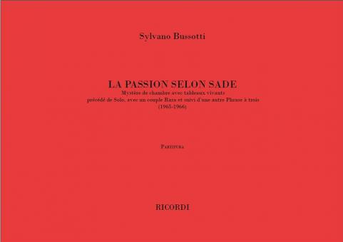 Extraits De Concert Da 'La Passion Selon Sade' 