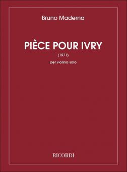 Piece pour Ivry (1971) Per Violino Solo 