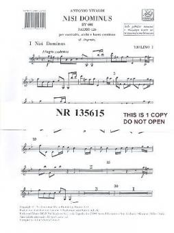 Nisi Dominus RV 608 Salmo 126 per C. e Orchestra 