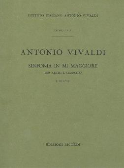 Concerto E-Dur F 11/18 (Sinfonia Del Vivaldi) T 161 