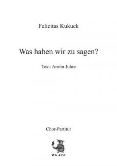 Was haben wir zu sagen 