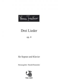 Drei Lieder für Sopran op. 4 