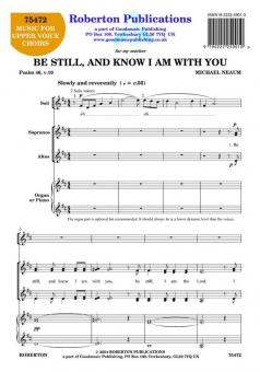 Be Still And Know I Am With You 