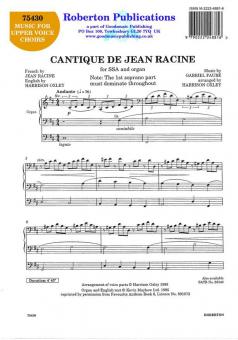 Cantique de Jean Racine op. 11 