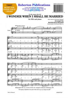 I Wonder When I Shall Be Married 