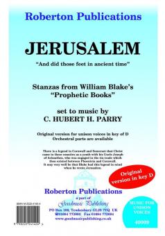 Jerusalem (Original In Key D) 