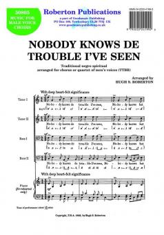 Nobody Knows De Trouble I've Seen 