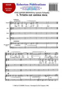 5 Lenten Motets No 1 