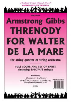 Threnody for W.De La Mare 