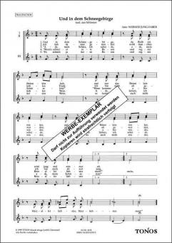 Und in dem Schneegebirge 