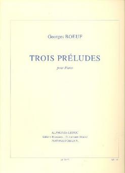 Trois Preludes pour Piano 2 Mains 
