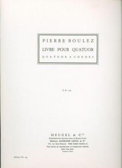Livre pour Quatuor a Cordes 