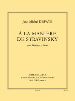 A La Maniere De Stravinsky 
