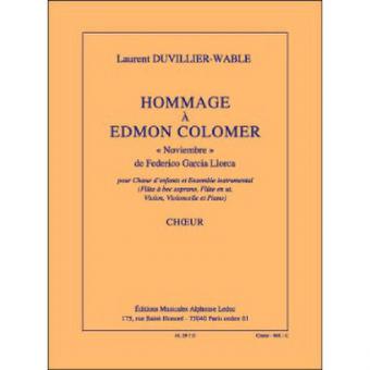 Hommage A Edmon Colomer 'Noviembre' de Federico Garcia Llorca 