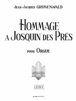 Hommage A Josquin Des Pres 