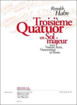 Troisieme Quatuor en Sol Majeur 
