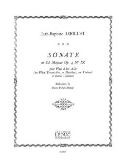 Sonate en Sol Majeur Op. 4 No. 9 
