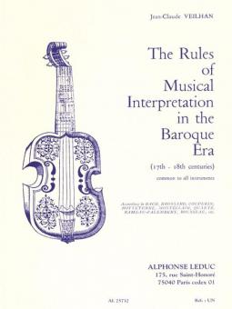 Rules Of The Musical Interpretation In Baroque Era 