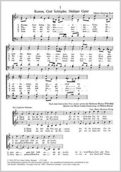 Sieben Chorsätze von Bach, Kurig und Schütz 