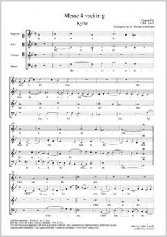 Messe 4 voci in g-Moll 