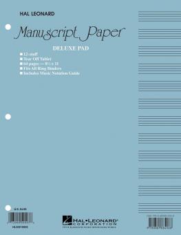 Manuscript Paper (Deluxe Pad) (Blue Cover) 