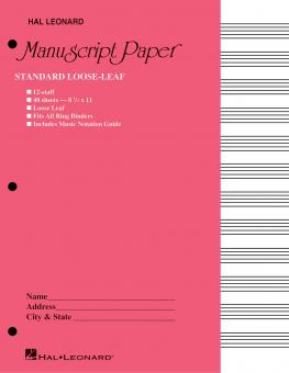 Standard Loose Leaf Manuscript Paper (Pink Cover) 