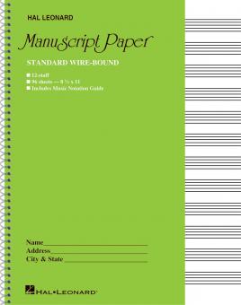 Standard Wirebound Manuscript Paper (Green Cover) 