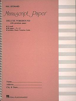 Deluxe Wirebound Premium Manuscript Paper (Pink Cover) 