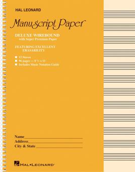 Deluxe Wirebound Super Premium Manuscript Paper (Gold Cover) 