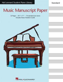 Hal Leonard Student Piano Library Standard Music Manuscript Paper 