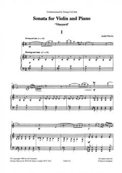 Sonata For Violin And Piano 'Vineyard' 