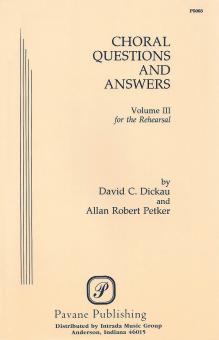 Choral Questions And Answers Vol. 3 Standard