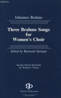 Three Brahms Songs For Women's Choir 