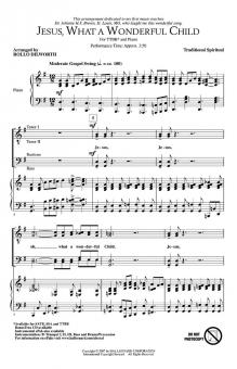 Jesus, What A Wonderful Child Standard