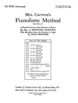 Mrs Curwen's Pianoforte Method 3rd Step (Swinstead) 