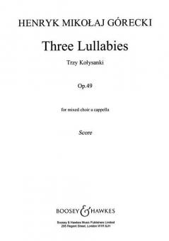 3 Lullabies op. 49 