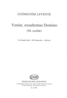 Venite, exsultemus Domino (94. zsoltár) 