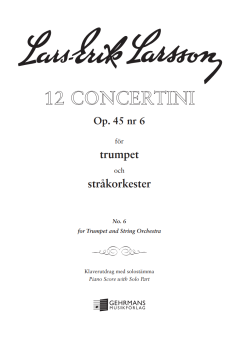 Concertino for Trumpet and Strings Op. 45 No. 6 
